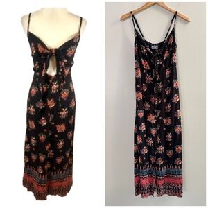 Angie Boho Cottagecore Cami Strappy Maxi Dress Festival Summer Vacation